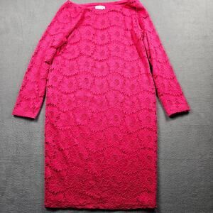 Ingrid & Isabel Lace Dress Maternity Sheath Pink Womens L Long Sleeve Bodycon